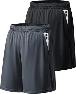 BALENNZ Athletic Shorts for Men with Pockets and Elastic Waistband Quick Dry Activewear