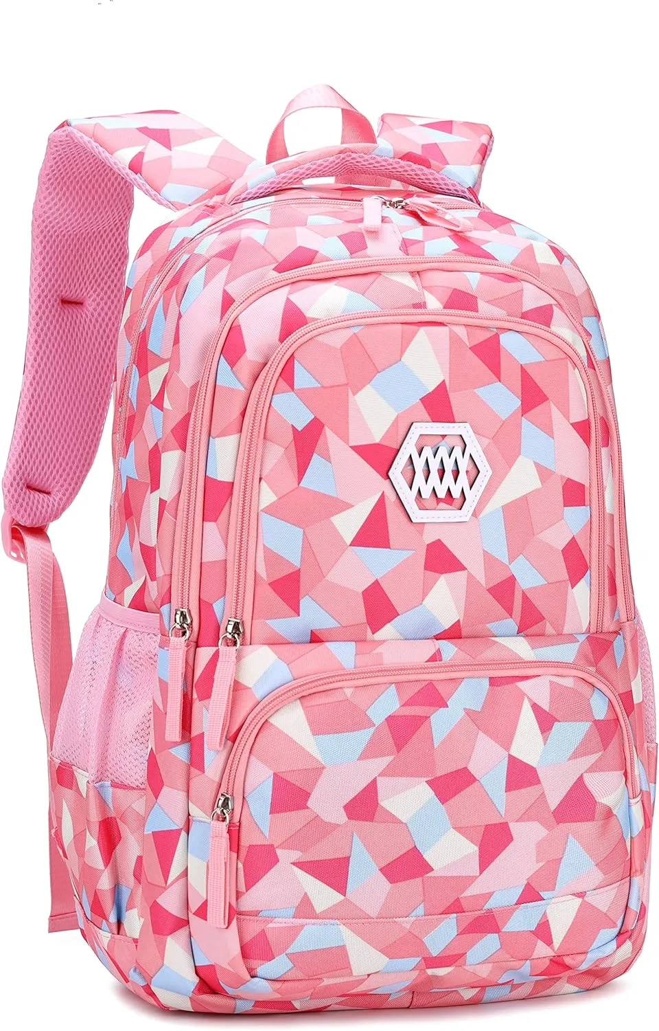 Bansusu Geometric Print Kids Backpack for Girls Boys School Bag Bookbags