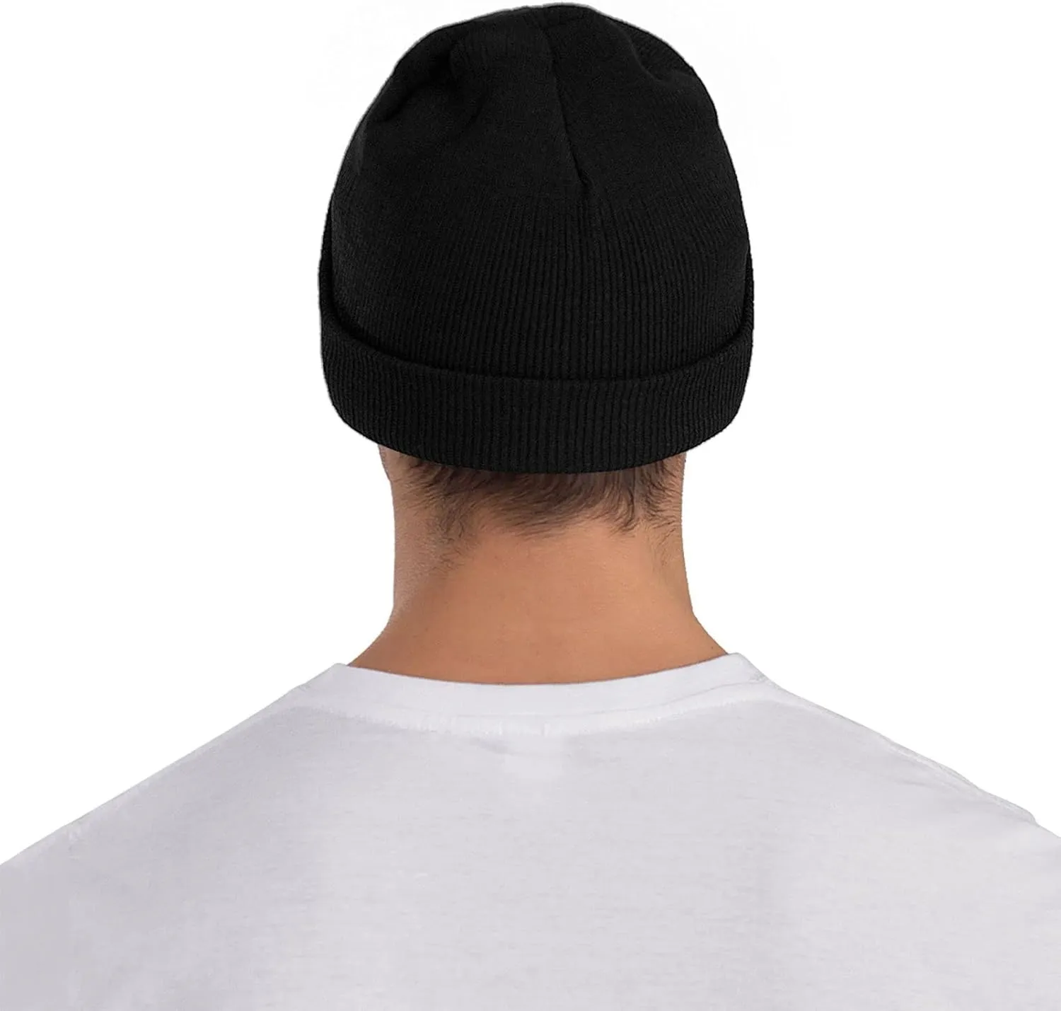 Beanie for Men Winter Hats for Women Knit Hat Great White Shark Beanie Soft Warm Cuffed Caps Stylish Watch Cap Black Beanie