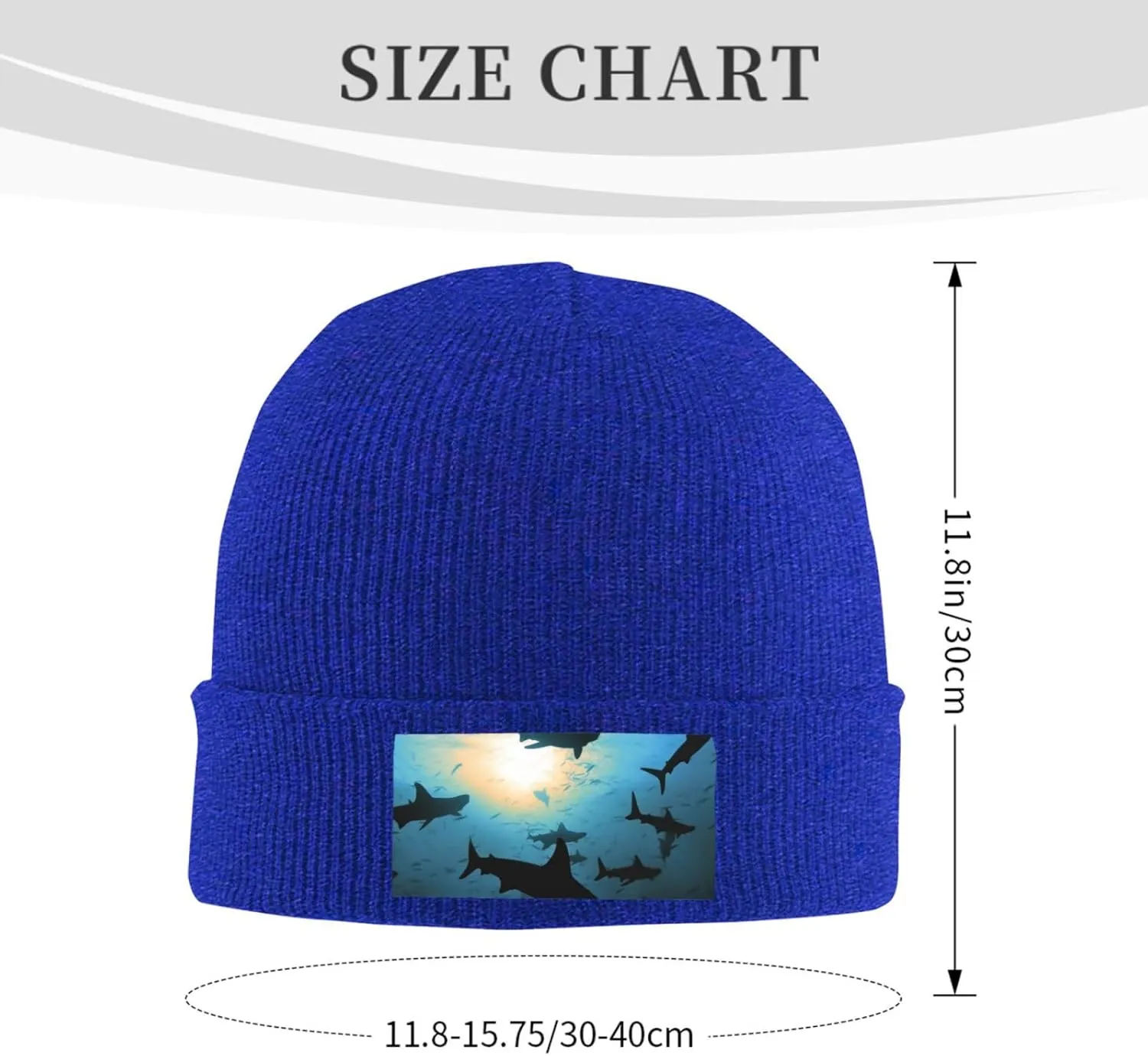 Beanie for Men Winter Hats for Women Knit Hat Hammerhead Sharks Beanie Soft Warm Cuffed Caps Stylish Watch Cap Black Beanie