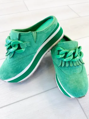 Bess Green Slip On Sneaker
