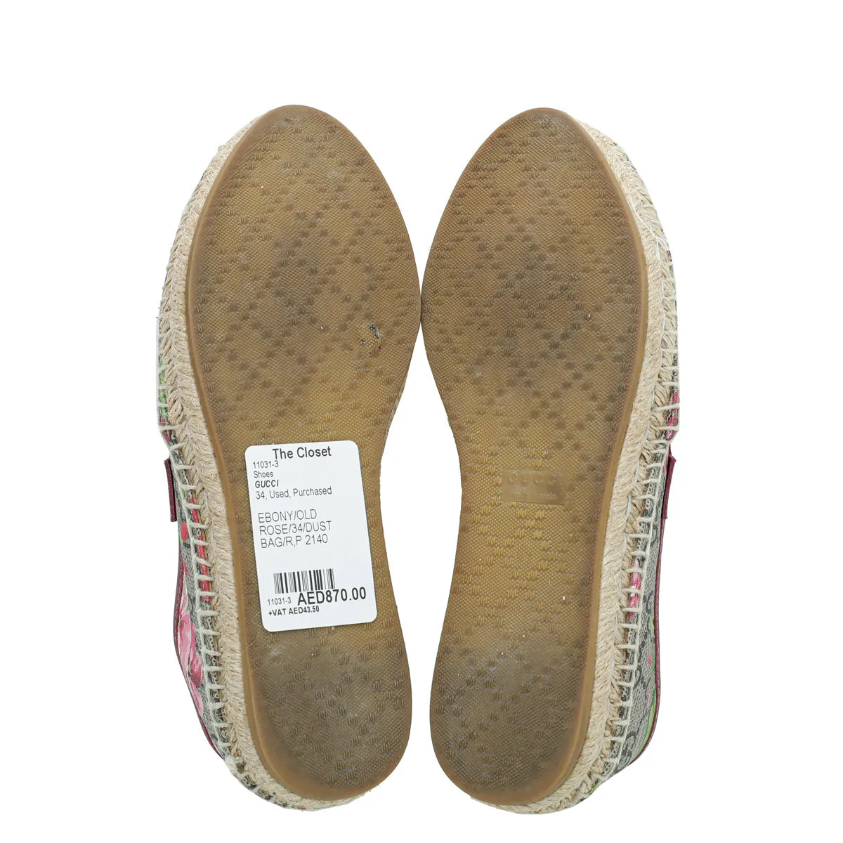 Blooms GG Espadrille Durable Bicolor Stable Print Gucci Supreme 34