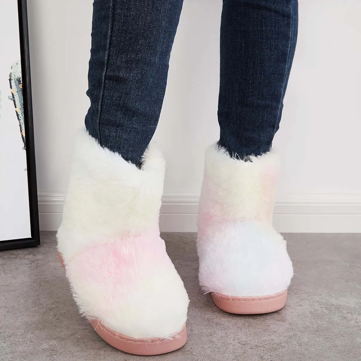 Boots Boot Verified Snow Indoor Flat Shoes Low-cost Furry Winter Ankle Warm