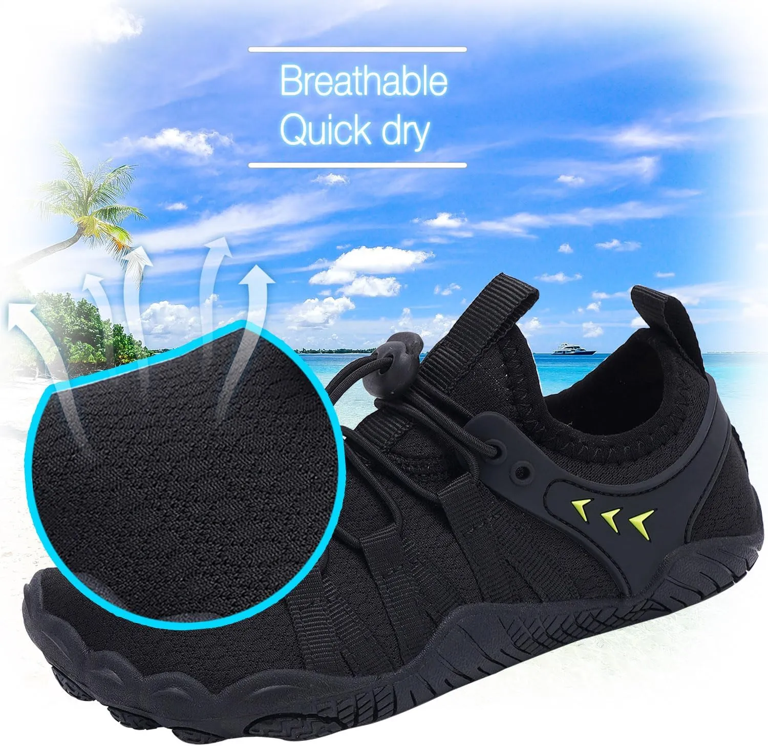 Boys Girls Water Shoes Kids Lightweight Aqua Socks Barefoot Quick Dry Hiking Walking Sneakers Slip On Sandals for Beach Pool Swim (Little Kid/Big Kid)