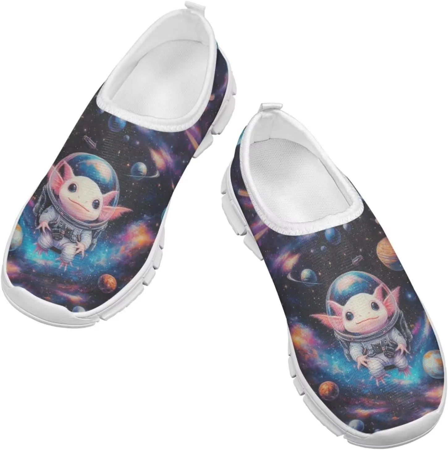 Boys Slip On Sneakers Cool Galaxy Themed Tennis Shoes Running Shoes