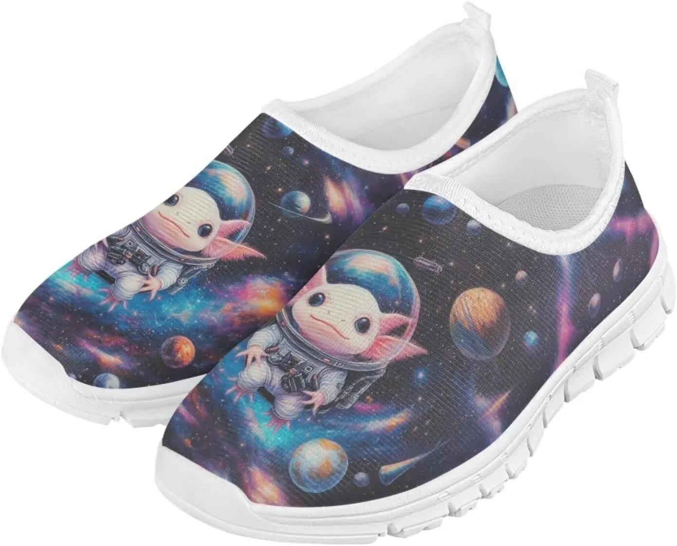 Boys Slip On Sneakers Cool Galaxy Themed Tennis Shoes Running Shoes
