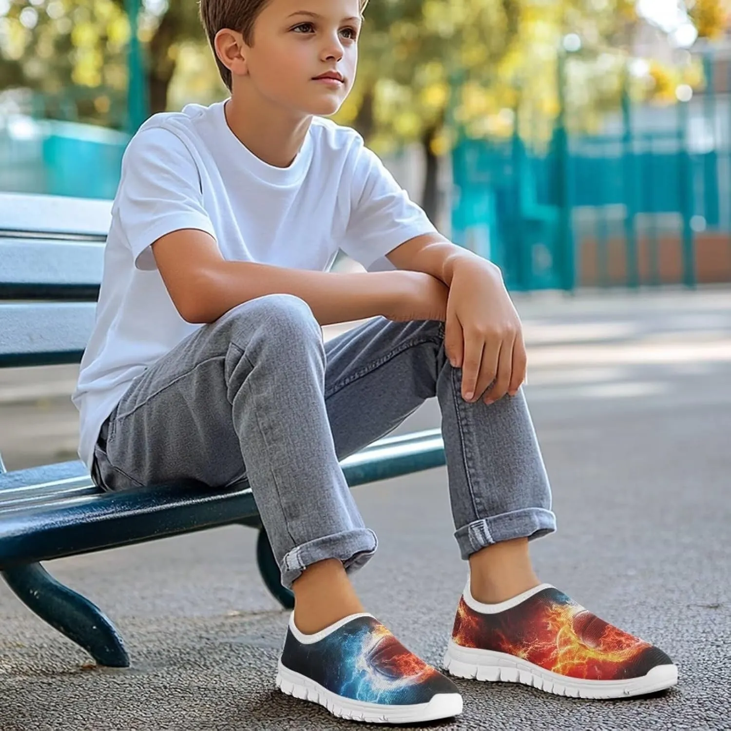 Boys Slip On Sneakers Kids Tennis Shoes Cool Running Athletic Shoes