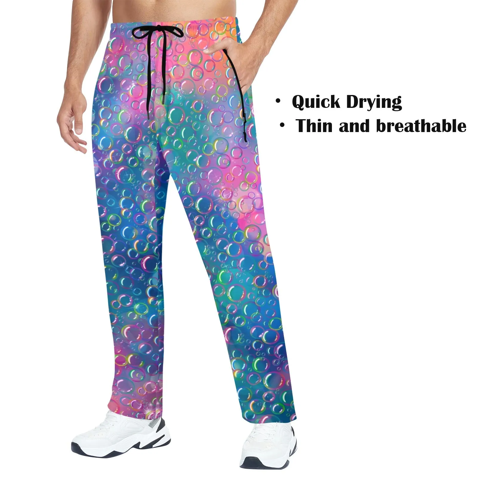 Bubble Rainbow - Men's Quick Dry Pants (S - 4XL)