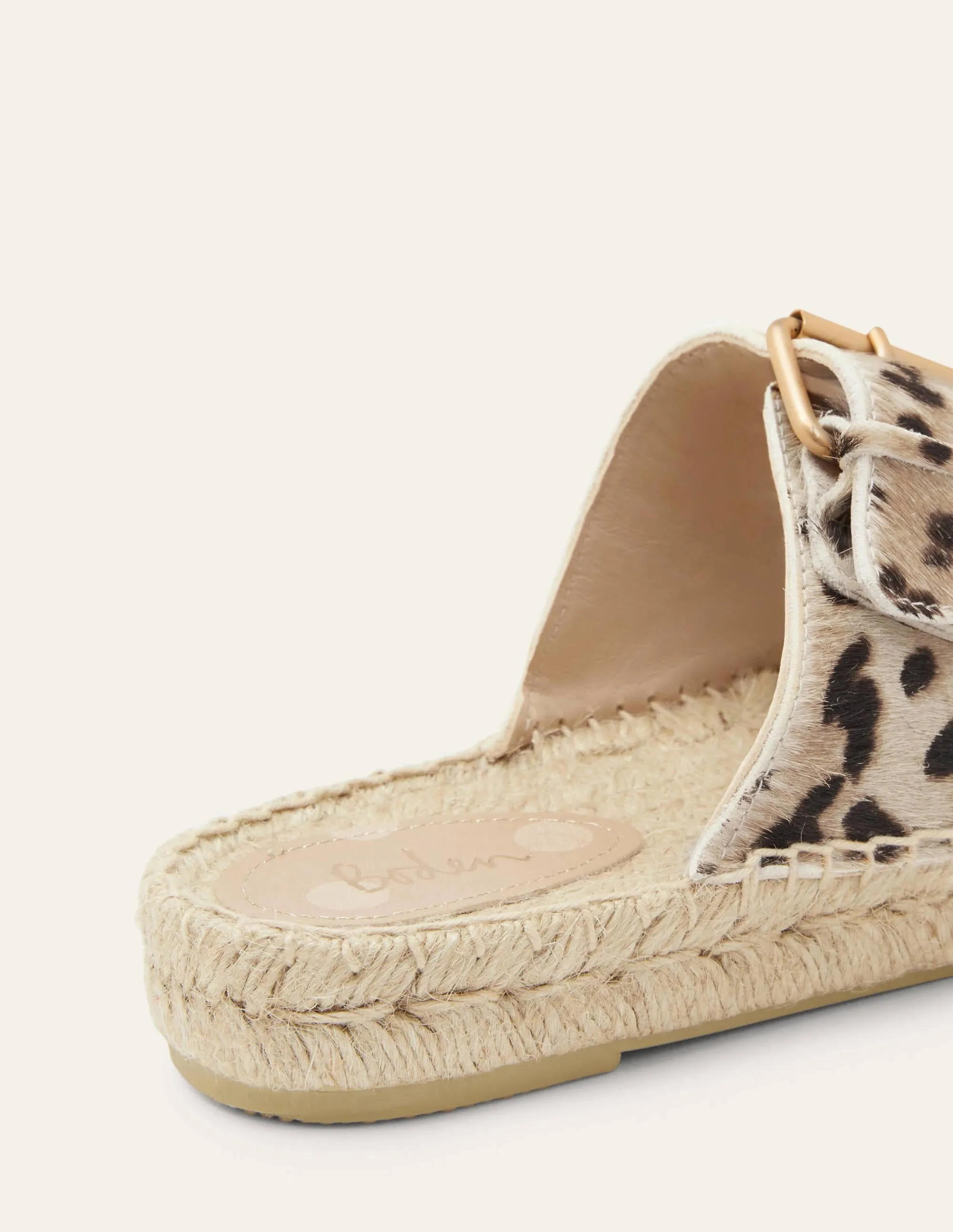 Buckle Espadrille Sandals-Neutral Leopard