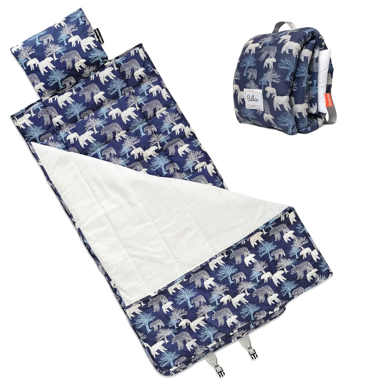 Bulkie Toddler Nap Mat - Sleep Mat for Kids Daycare and Preschool - Folds Up to Carry on Back - Bears