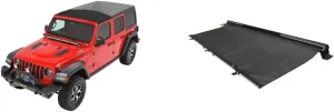 Bundle of Bestop 5245417 Black Twill Sunrider for Hardtop Jeep Wrangler JL & Jeep Gladiator   Bestop 5240711 Sunscreen Jeep Wrangler JL & Jeep Gladiator
