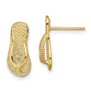 Buy Exclusive 14K Gold Oversized Flip-Flop Stud Earrings - Stylish Value!