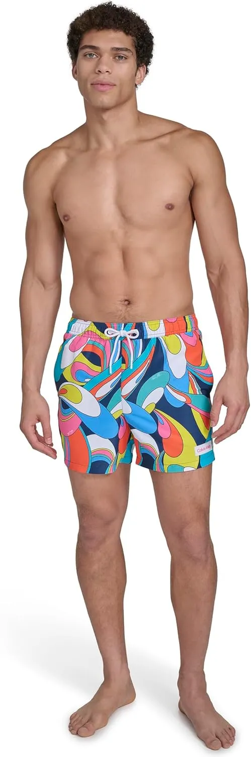 Calvin Klein Men's Volley Quick Dry Lightweight Swim Trunk
