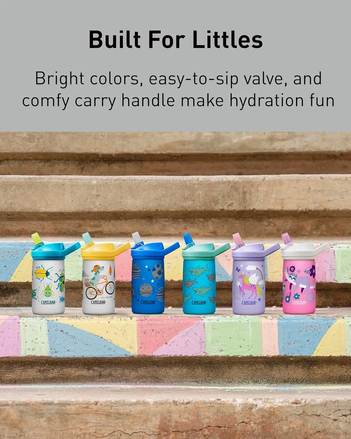 CamelBak Eddy  Kids Bite Valve Straw Insulated Stainless Steel Water Bottle