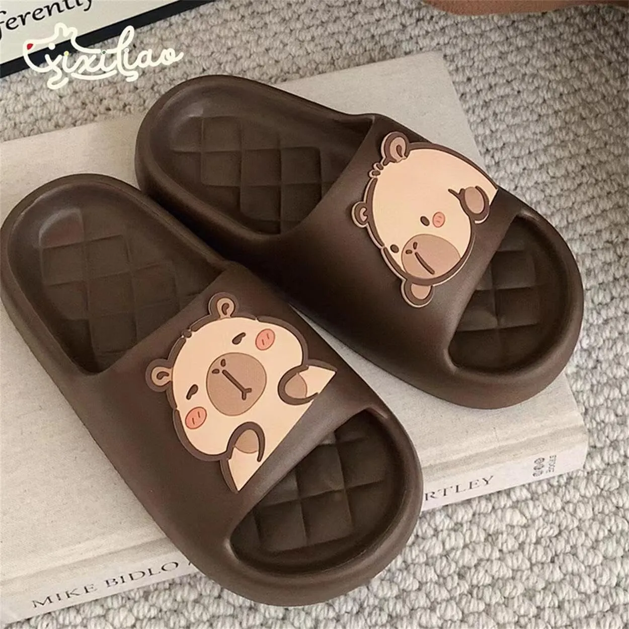 Capybara Cartoon Slippers Sandals Women Non Slip - Outdoor & Indoor Footwear For Beach Travel Shower Flip Flops Women