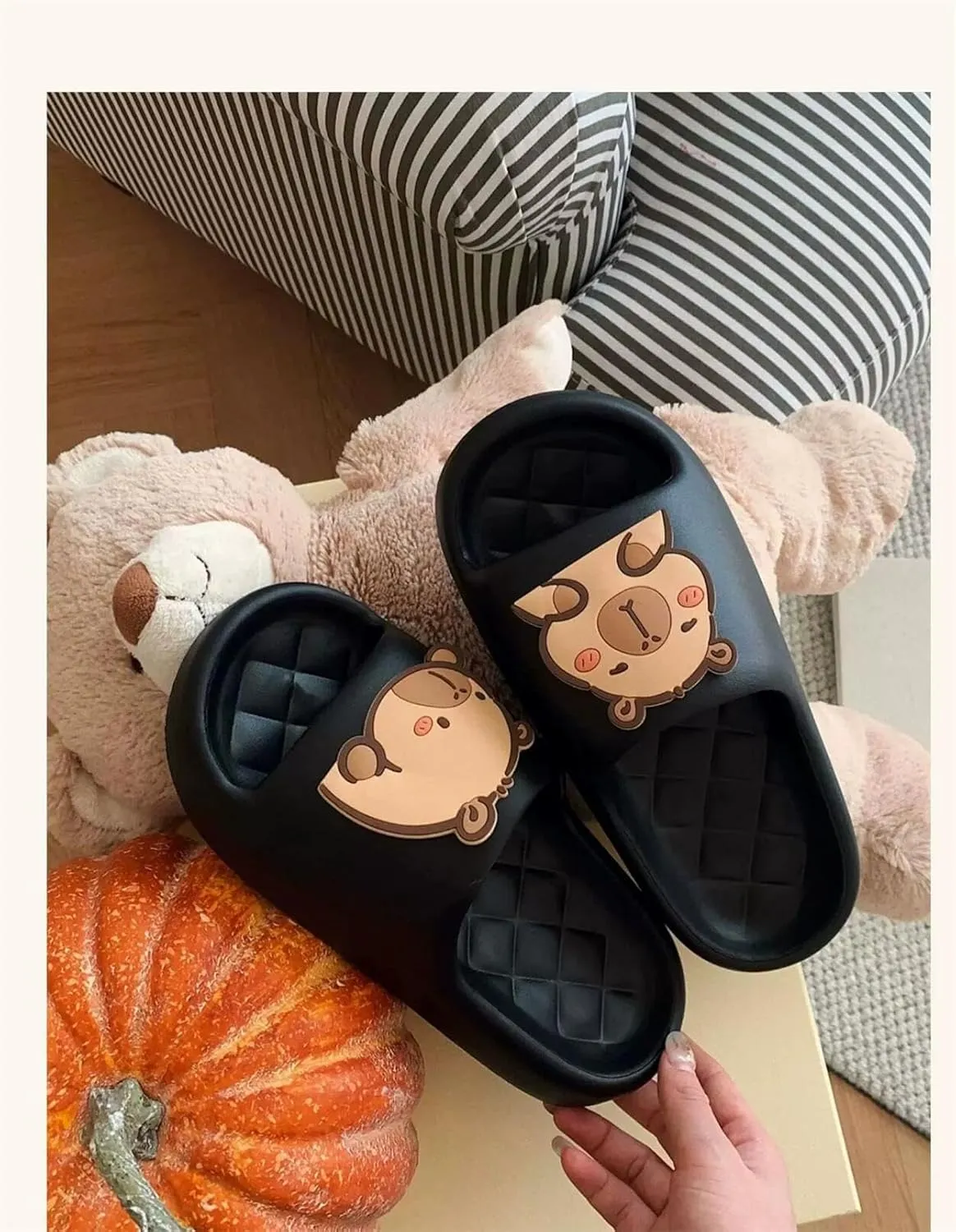 Capybara Cartoon Slippers Sandals Women Non Slip - Outdoor & Indoor Footwear For Beach Travel Shower Flip Flops Women
