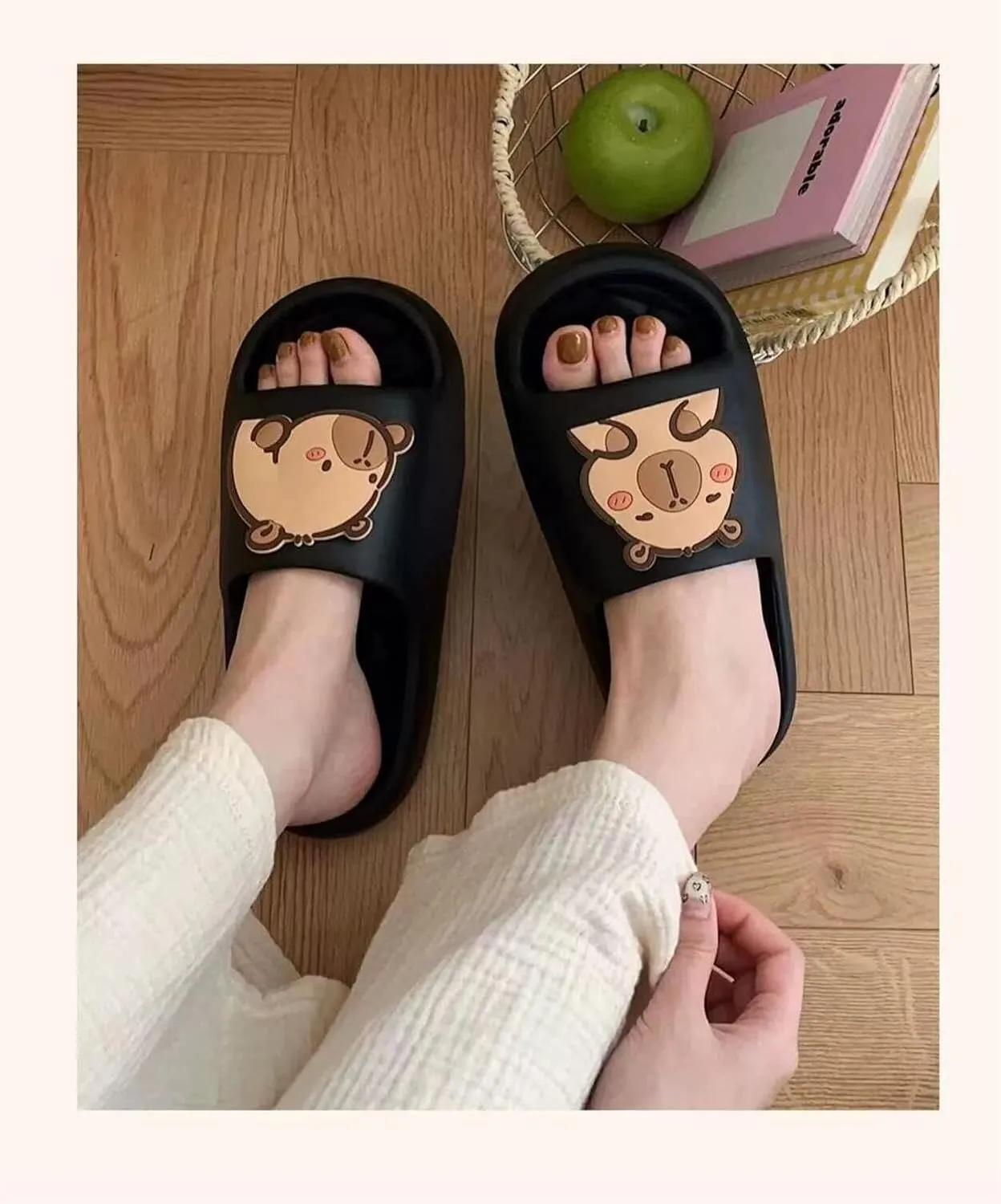 Capybara Cartoon Slippers Sandals Women Non Slip - Outdoor & Indoor Footwear For Beach Travel Shower Flip Flops Women