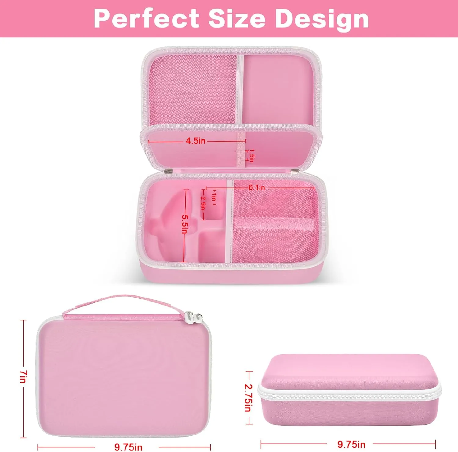 Case for 3Doodler Start  Essentials (2023/2024) for 3D Pen Set for Kids, Art Activity Set Storage for Educational STEM Toy, Hold Plastic Filaments Strands, for DoodlePad and Cable - Box Only (Pink)