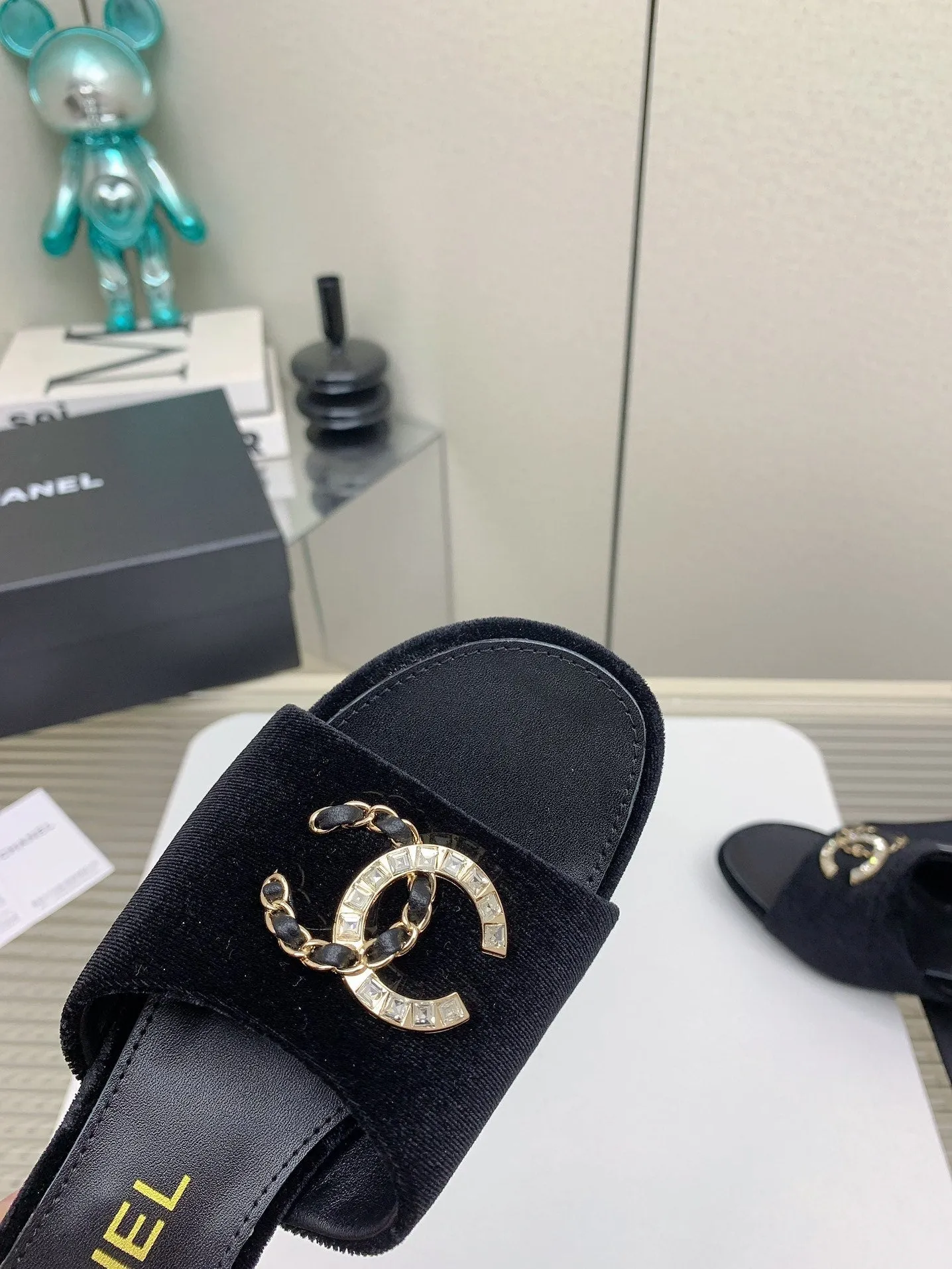 CC Mule Sandals 50m In Black Velvet 148971