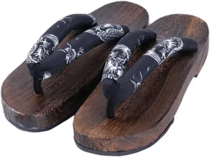 CHEWYZ Couples Clogs Slippers,Fashion Beach Footwear for Women Girls,Japanese Traditional Clogs Geta Sandals,Flip-flops Anti- skid Flat Sole Female Sandals