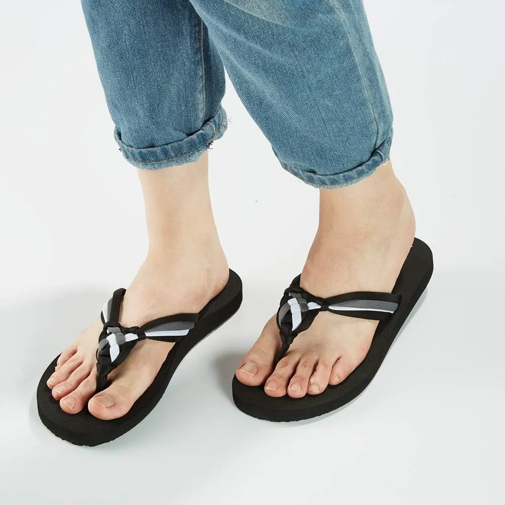chitobae Flip Flops for Women, Flat Sandals Hand-Braided Slippers with Arch Support for Summer Beach ¡­