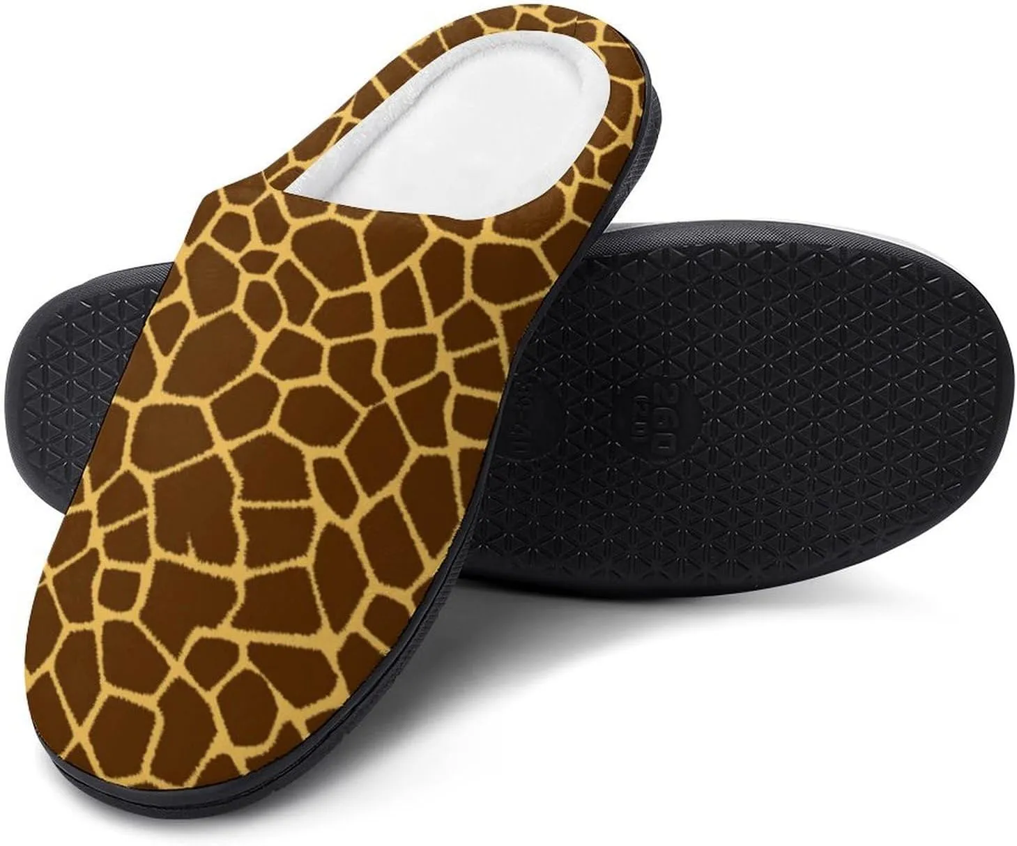 Christmas Slippers For Women Cotton House Slippers Hard Sole Comfy Clog Slippers Warm Slip-On Shoes Indoor Outdoor