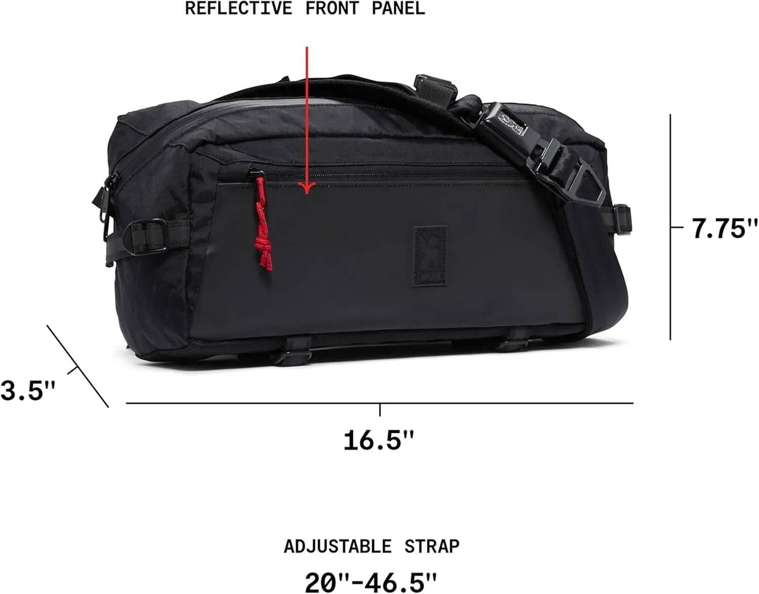 Chrome Industries Kadet Sling Messenger Bag – Crossbody Backpack for Women and Men w/Quick Release Buckle