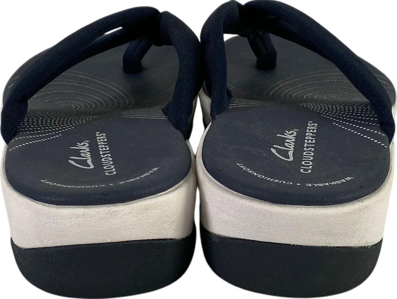 Clarks Cloudsteppers Women’s Blue Soft Strap Flip Flop Sandals - 7
