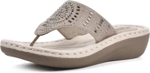 CLIFFS BY WHITE MOUNTAIN Women's Cienna Mini Wedge Flip Flop Sandal