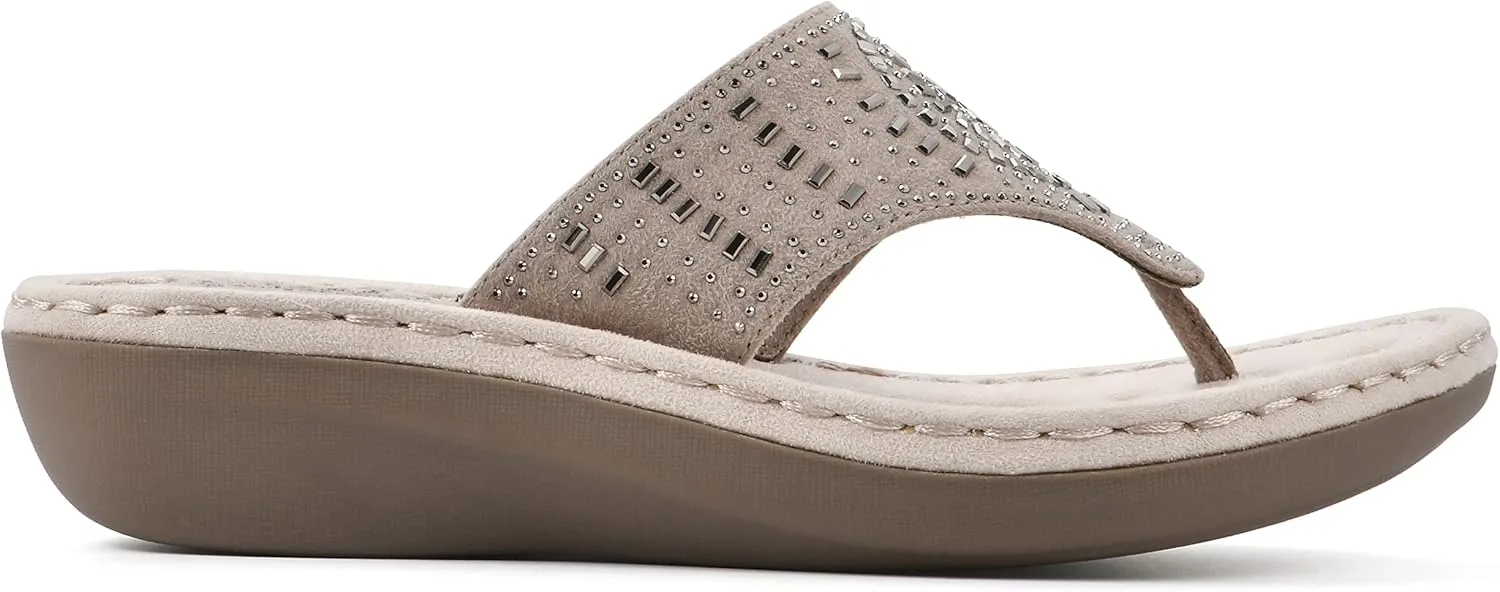 CLIFFS BY WHITE MOUNTAIN Women's Cienna Mini Wedge Flip Flop Sandal
