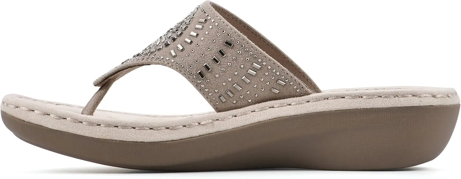 CLIFFS BY WHITE MOUNTAIN Women's Cienna Mini Wedge Flip Flop Sandal