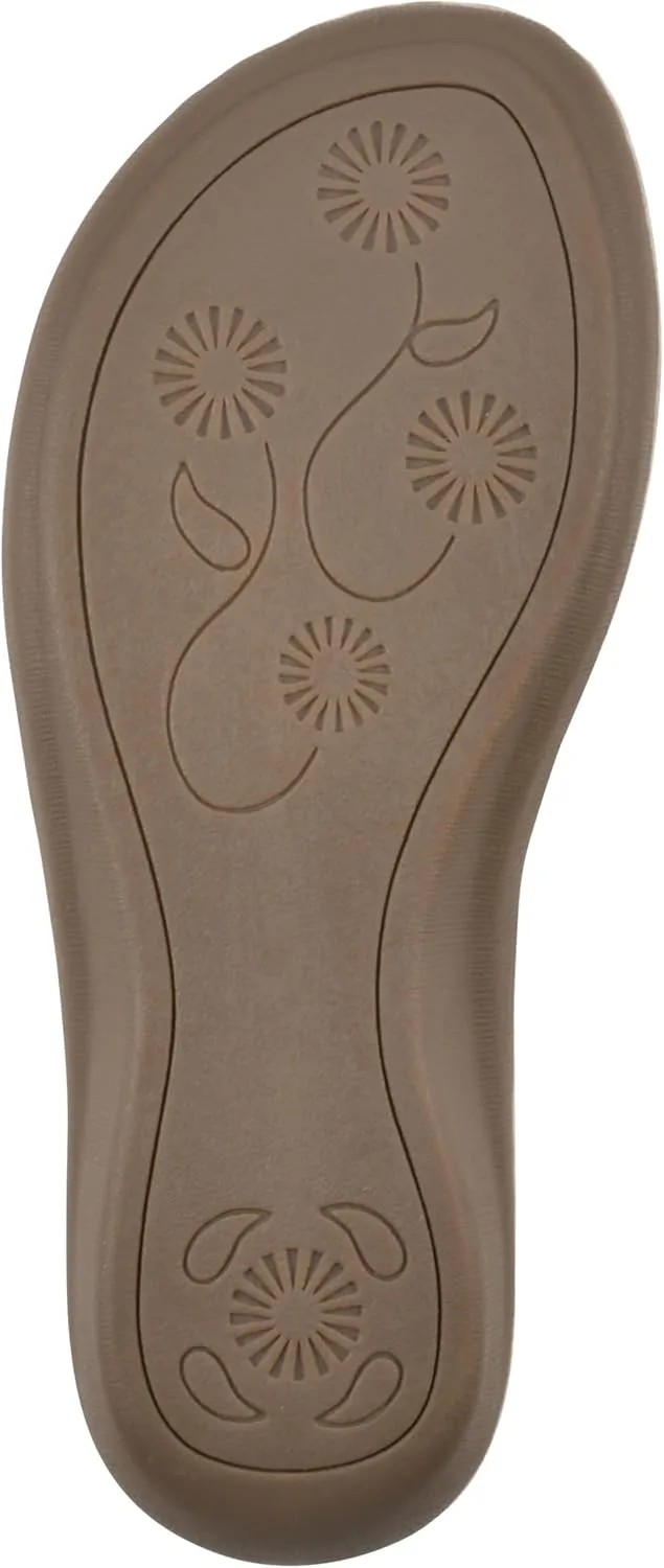 CLIFFS BY WHITE MOUNTAIN Women's Comate Rhinestoned Mini Wedge Flip Flop Sandal