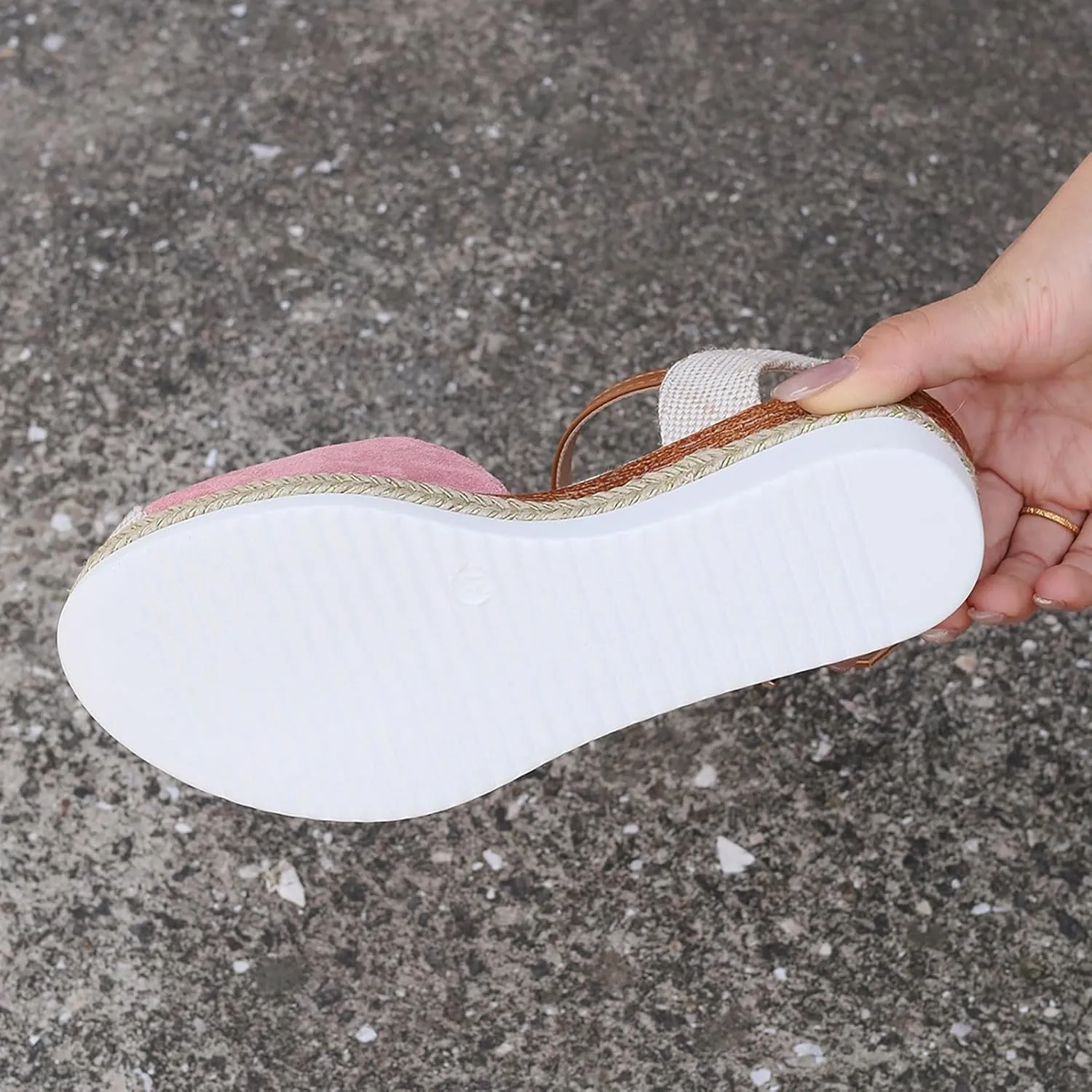 Close Toe Sandals for Women 2025 Platform Wedge sandal Arch Support Sandals Dressy Summer Ankle Strap Non Slip Wedge Sandal Comfortable Beach Shoes Heel Casual Espadrilles Wedges