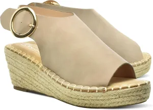 CLOUDAIR Selina Women's Espadrille Wedge Sandals - Comfortable and Stylish Platform Slip On Sandals with Buckle Closure, Comfy Wedge Heels for Women, Fashion Summer Sandals