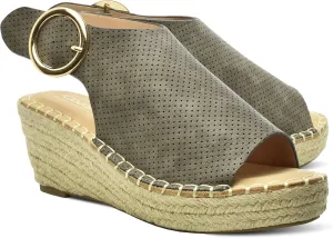 CLOUDAIR Selina Women's Espadrille Wedge Sandals - Comfortable and Stylish Platform Slip On Sandals with Buckle Closure, Comfy Wedge Heels for Women, Fashion Summer Sandals