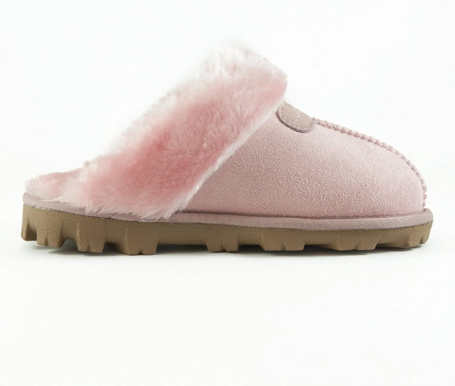 CLPP'LI Womens Slip on Faux Fur Warm Winter Mules Fluffy Suede Comfy Slippers