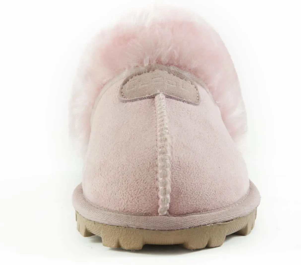 CLPP'LI Womens Slip on Faux Fur Warm Winter Mules Fluffy Suede Comfy Slippers