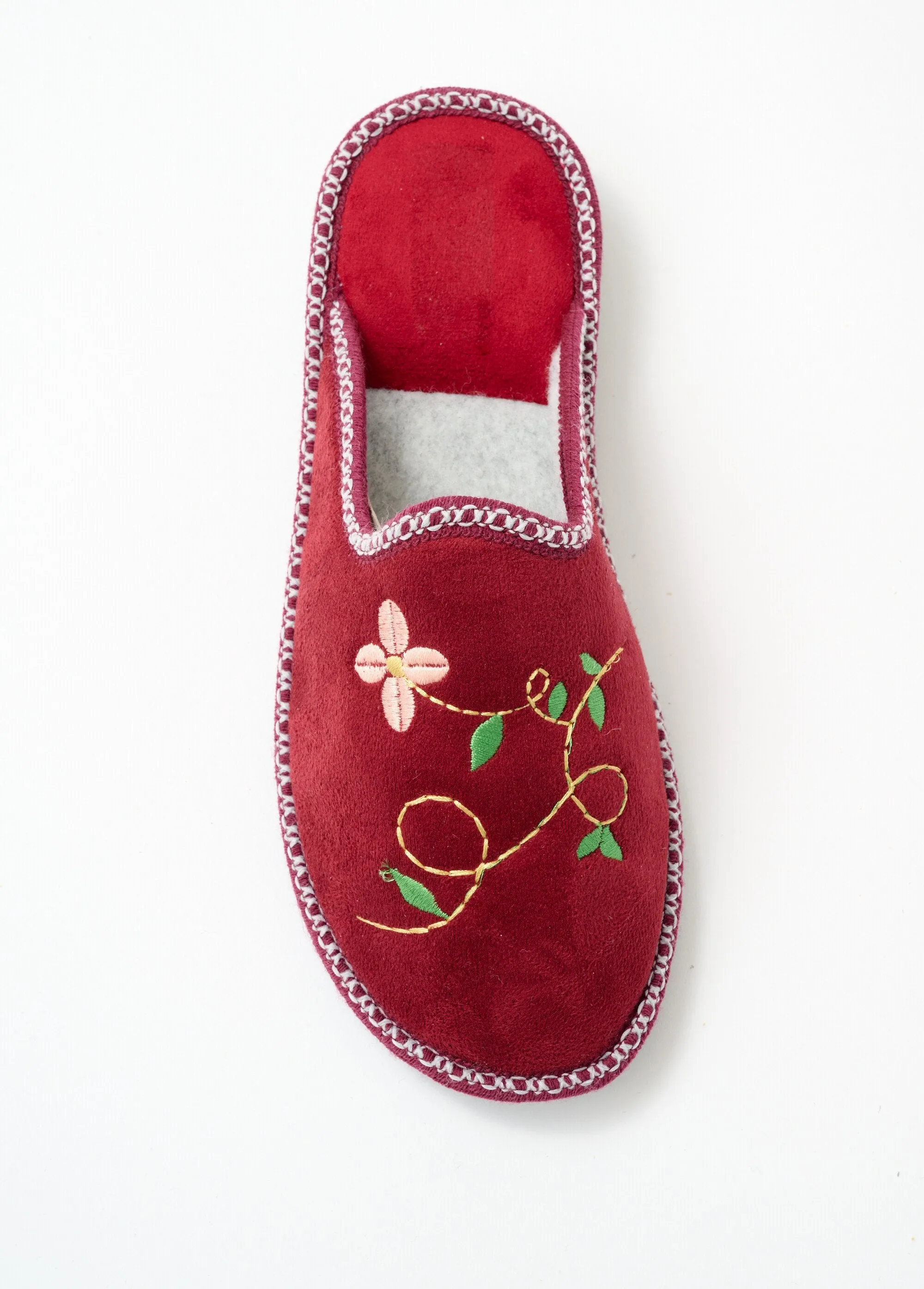 Comfort width wedge mule slipper