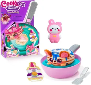 Cookeez Makery Pancake Treatz Interactive DIY Scented Plush Baking Toy for Kids Playset with Increditoyz Squishy Friendz Bundled Set