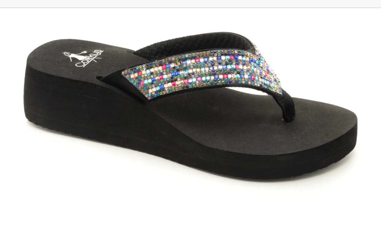 Corkys Clara Wedge Flip Flop