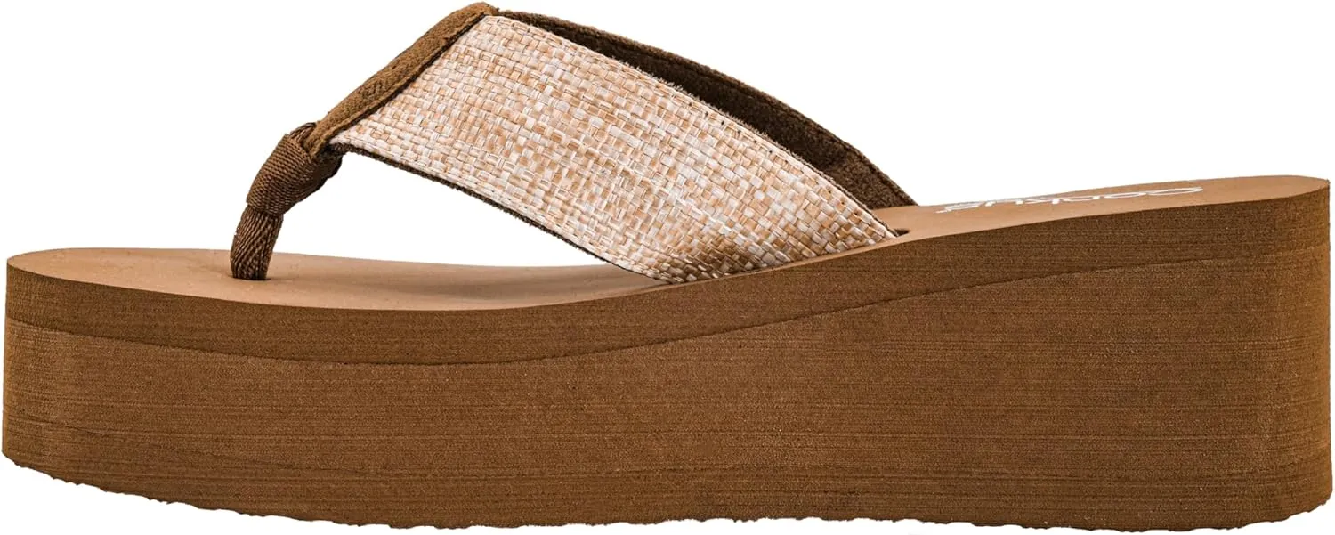 Corkys Footwear Women's Take A Dip Flip Flops - Featuring a Stylish V-Strap Design and a 2.5-Inch Platform, Blending Casual Elegance with Ultimate Comfort