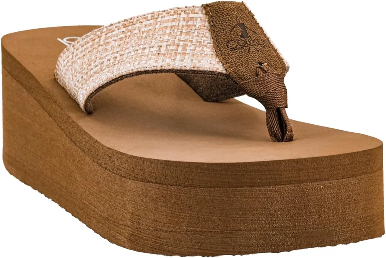 Corkys Footwear Women's Take A Dip Flip Flops - Featuring a Stylish V-Strap Design and a 2.5-Inch Platform, Blending Casual Elegance with Ultimate Comfort