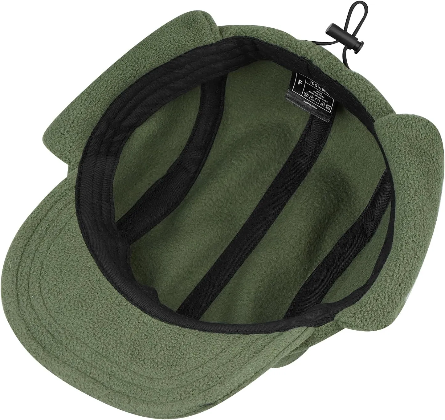 Croogo Earflaps Baseball Cap Winter Trapper Hats for Men Warm Trooper Visor Hat 5 Panel Flat Bill Caps Snow Eskimo Hat