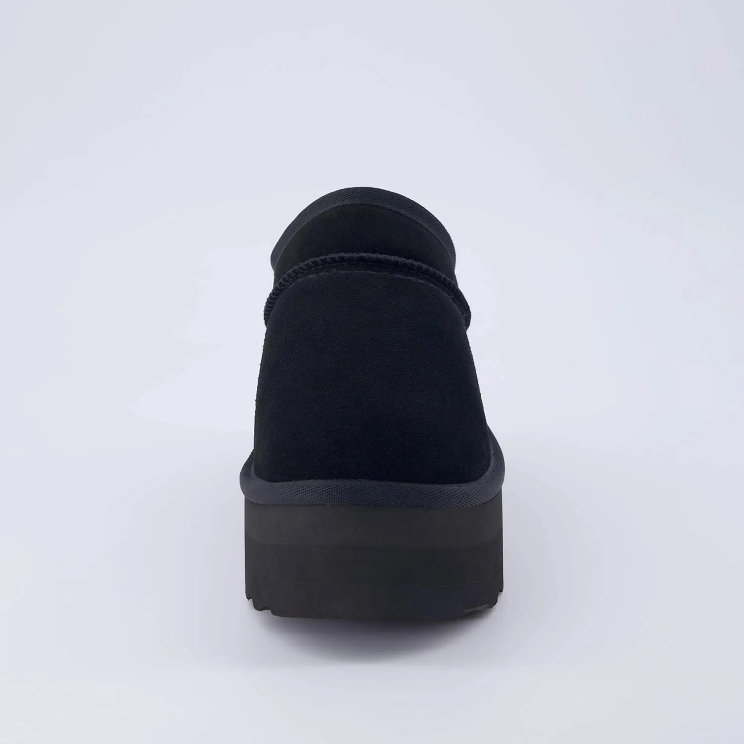 CUSHIONAIRE Women's Huggy Genuine Suede Cozy Mule Platform  Memory Foam, Wide Widths Available