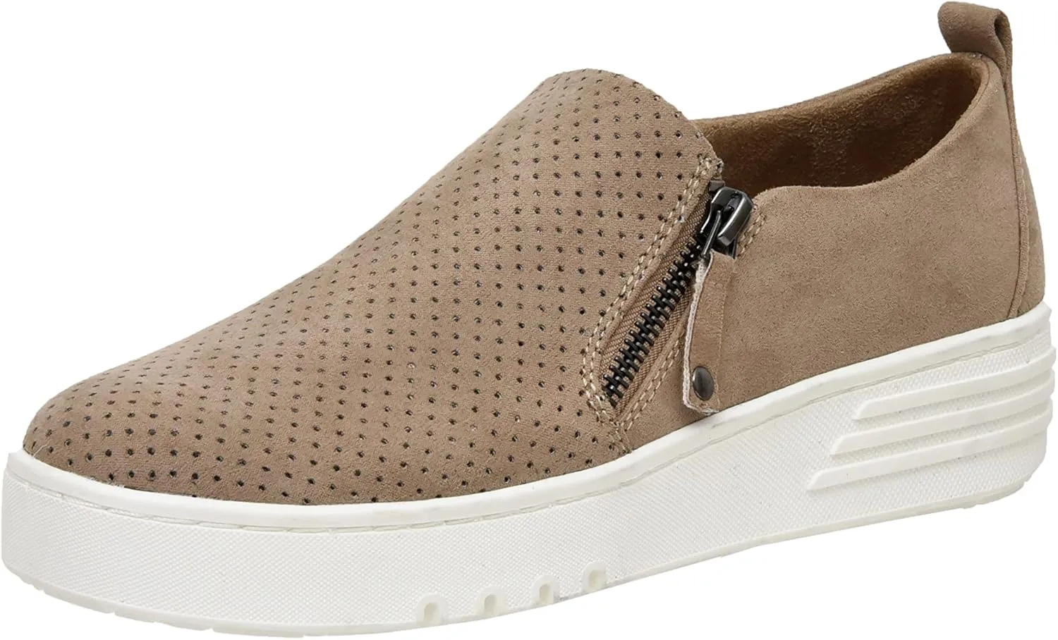 CUSHIONAIRE Women's Nissa Casual Zipper Slip on with  Memory Foam & Wide Widths Available