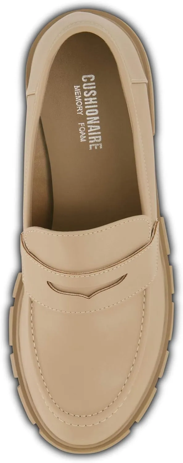 CUSHIONAIRE Women's Pierce Slip on Loafer  Memory Foam, Wide Widths Available