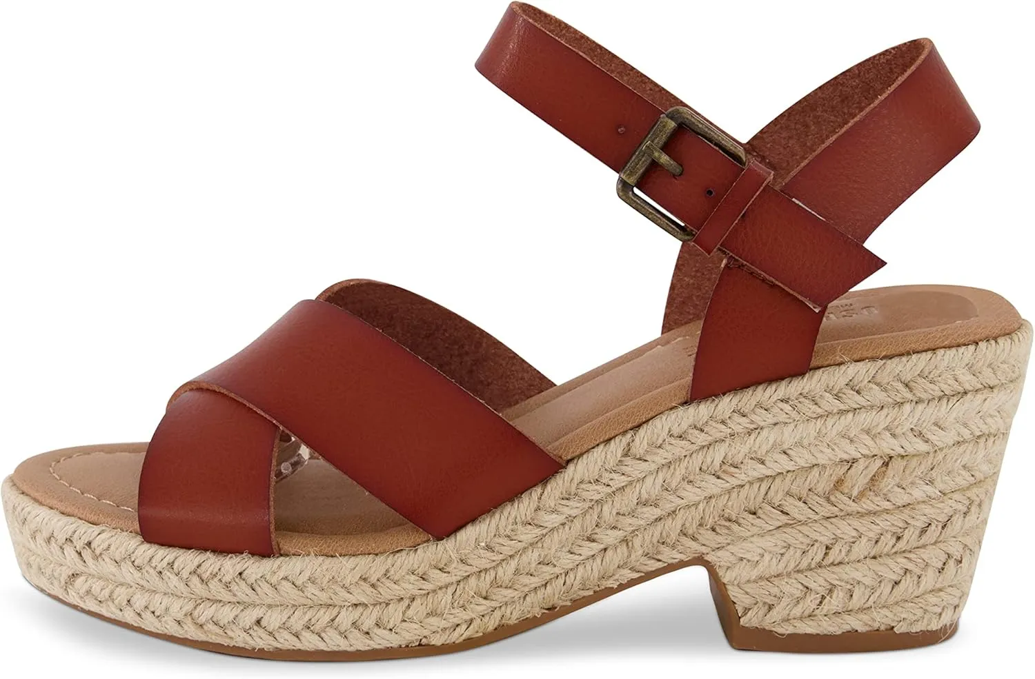 CUSHIONAIRE Women's Robbie espadrille Wedge Sandal  Memory Foam and Wide Widths Available