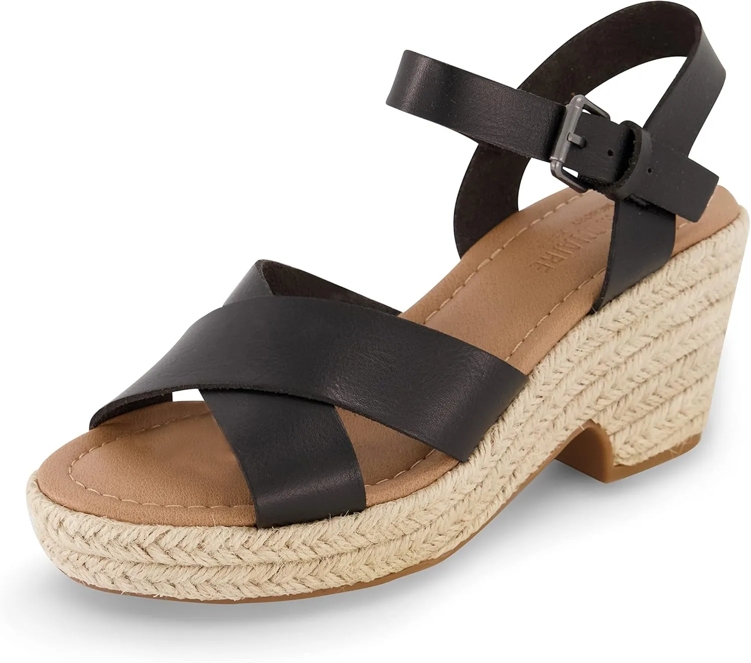 CUSHIONAIRE Women's Robbie espadrille Wedge Sandal  Memory Foam and Wide Widths Available