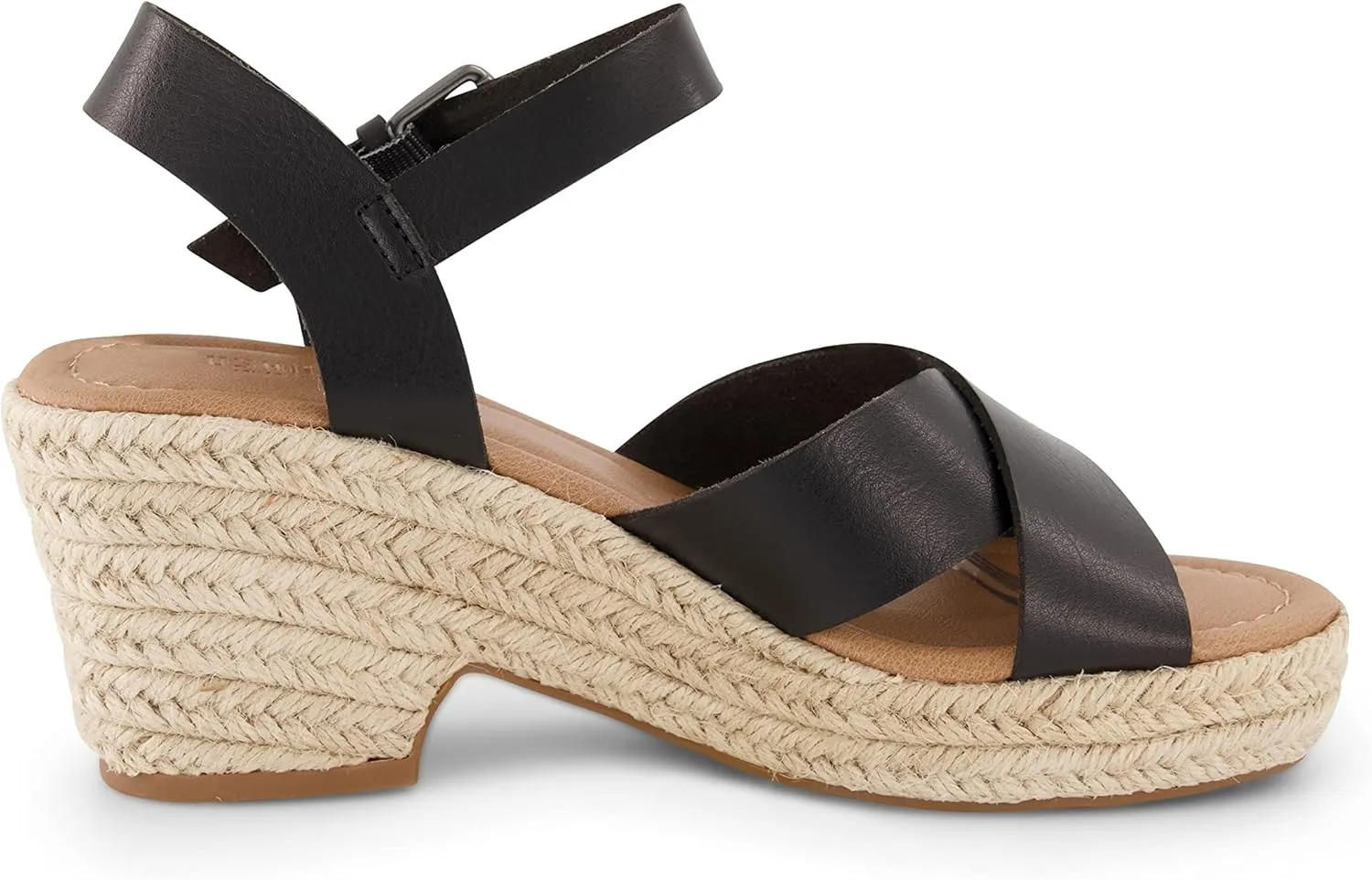 CUSHIONAIRE Women's Robbie espadrille Wedge Sandal  Memory Foam and Wide Widths Available