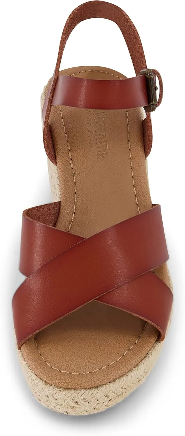 CUSHIONAIRE Women's Robbie espadrille Wedge Sandal  Memory Foam and Wide Widths Available